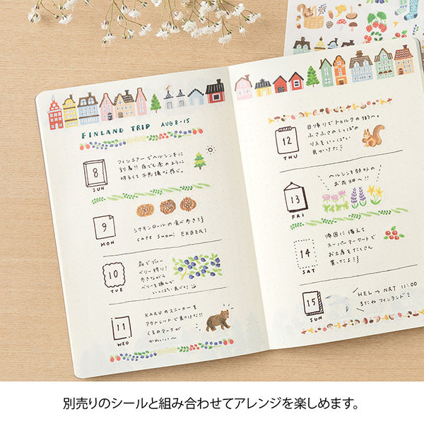 Midori Yuru Log Notebook B6 - Scandinavia A
