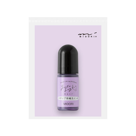 Midori Yuru Log Pre-inked Stamp Refill Ink — Purple — front view