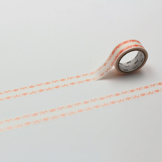 mt 1P Kamoi Washi Tape — Silky Flower — roll front