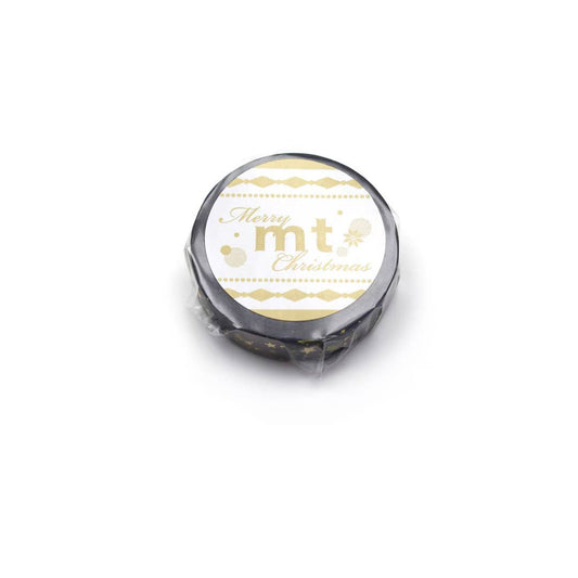 MT Christmas 2025 Washi Tape Twinkle – gold star and sparkle design on slim 10mm tape roll.