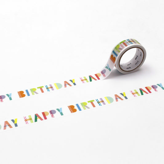 mt EX Washi Tape — Happy Birthday — pattern detail