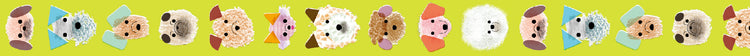 mt EX Washi Tape — Puppy's Face — rolled out on paper