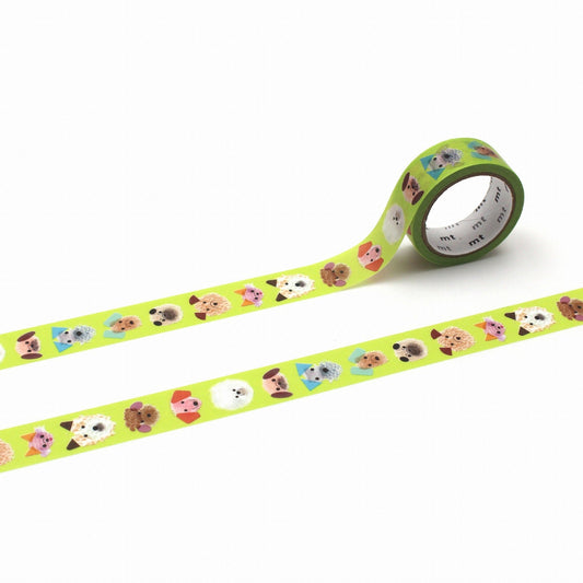 mt EX Washi Tape — Puppy's Face — roll front