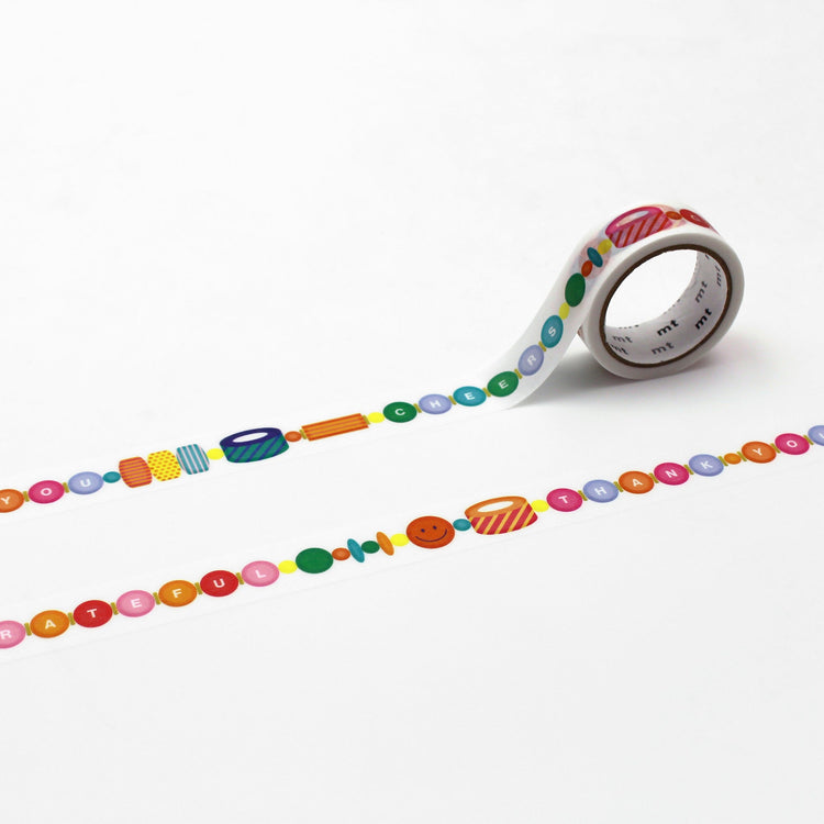mt EX Washi Tape — Thank you — pattern detail