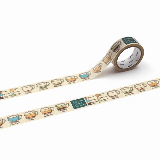 mt Upcycle Tape — Espresso Coffee Guide — roll front