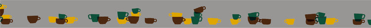 mt Upcycle Tape — Stacking Teacups — rolled out on paper