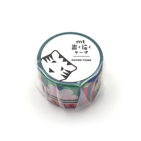 mt x Papier Tigre Write and Draw Washi Tape — Ice — roll front