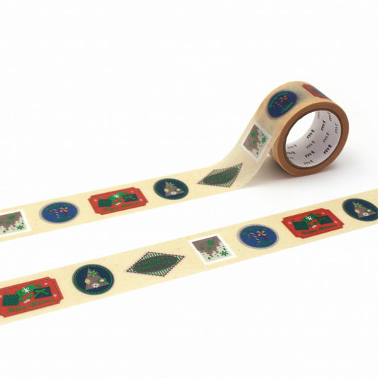 mt Washi Tape — Christmas Sticker — roll front