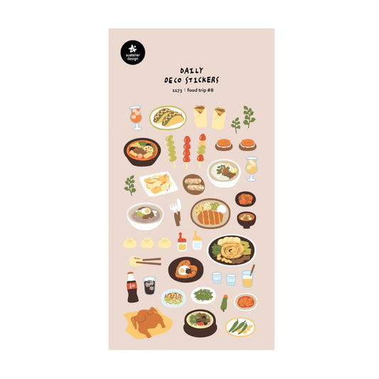 Suatelier Daily Deco Sticker — Food Trip #8 — sheet front