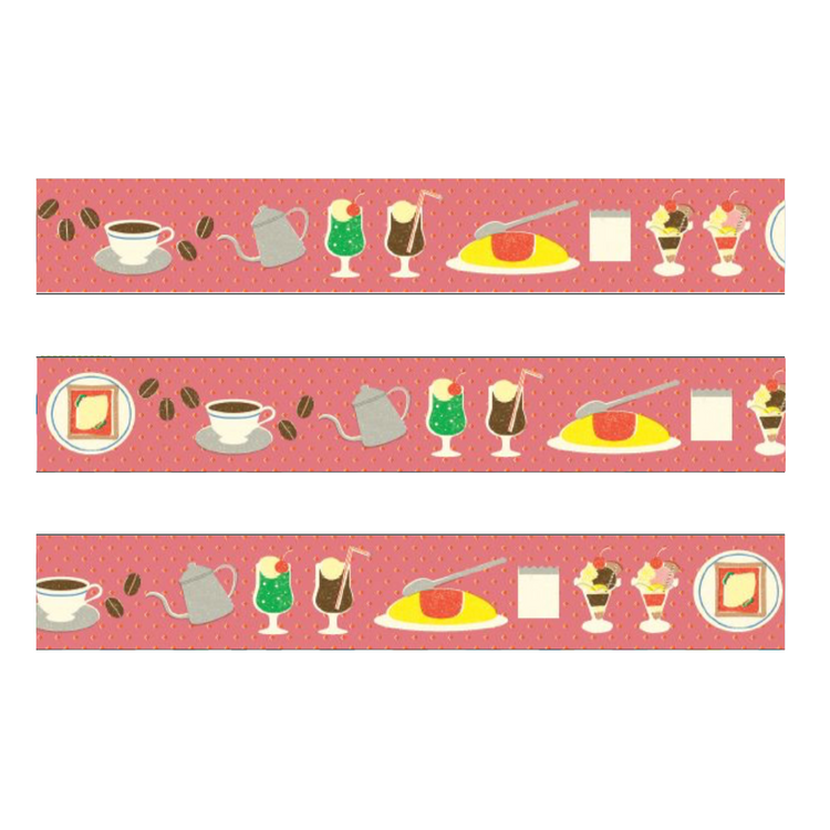 mt EX Washi Tape — Retro Cafe — with packaging