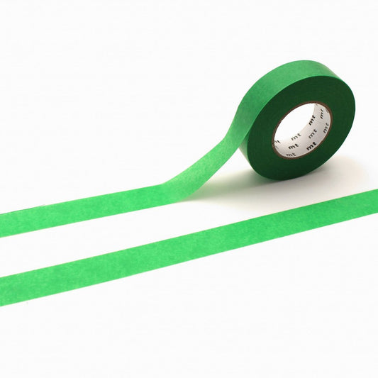 mt Ganshin Washi Tape — Green — roll front