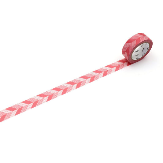mt 1P Kamoi Washi Tape — Multi-stripe Pink — pattern detail