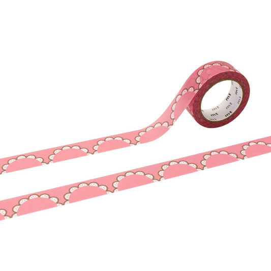 mt 1P Kamoi Retro Design Washi Tape — Floral Lace — roll front