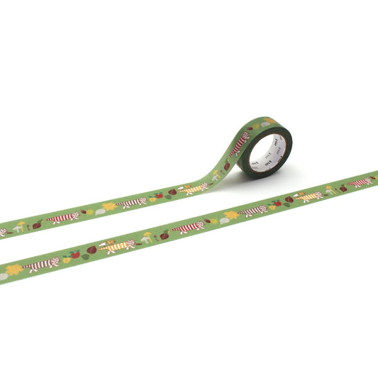 mt x Lisa Larson Washi Tape — Autumn Mikey — roll front