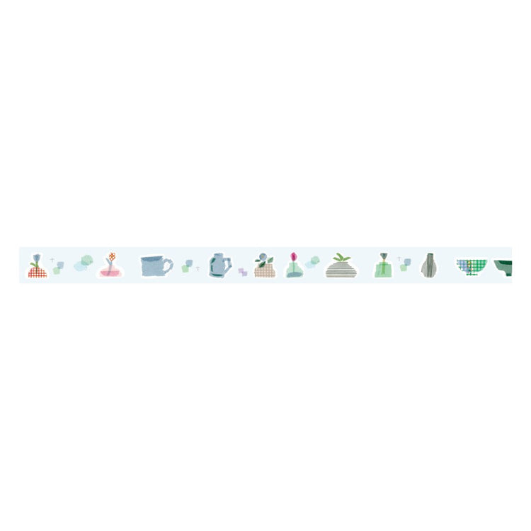 mt x Miki Tamura Washi Tape — Iroiro Glass — rolled out on paper