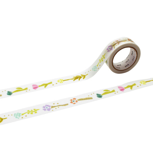 mt x Miki Tamura Washi Tape — Hanahana — roll front