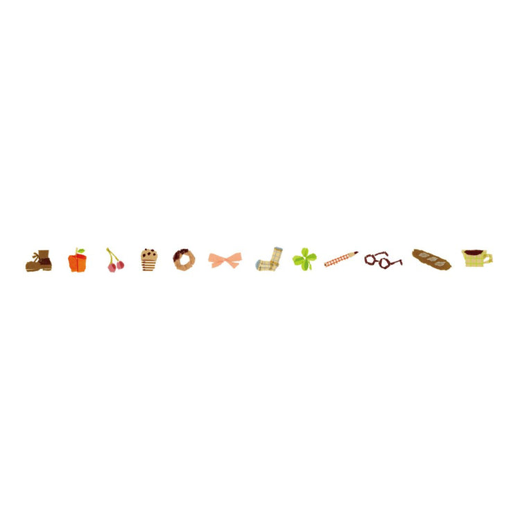 mt x Miki Tamura Washi Tape — Favorite — rolled out on paper