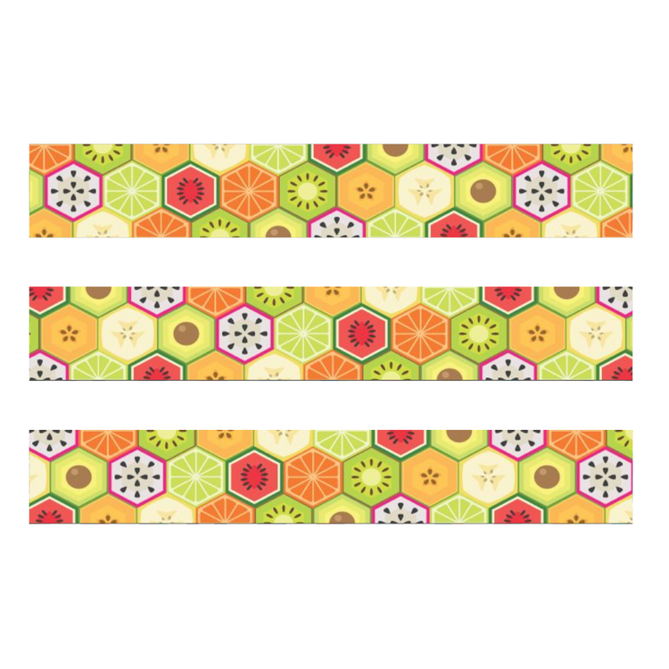 mt EX Washi Tape — Hexagon Fruits — with packaging