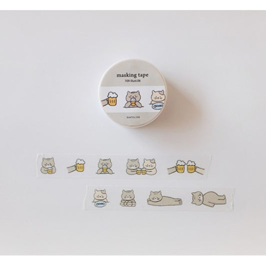 Suatelier Masking Tape — illust.06 — roll front