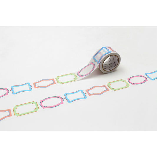 mt KakuKaku Washi Tape — Frame Label — roll front