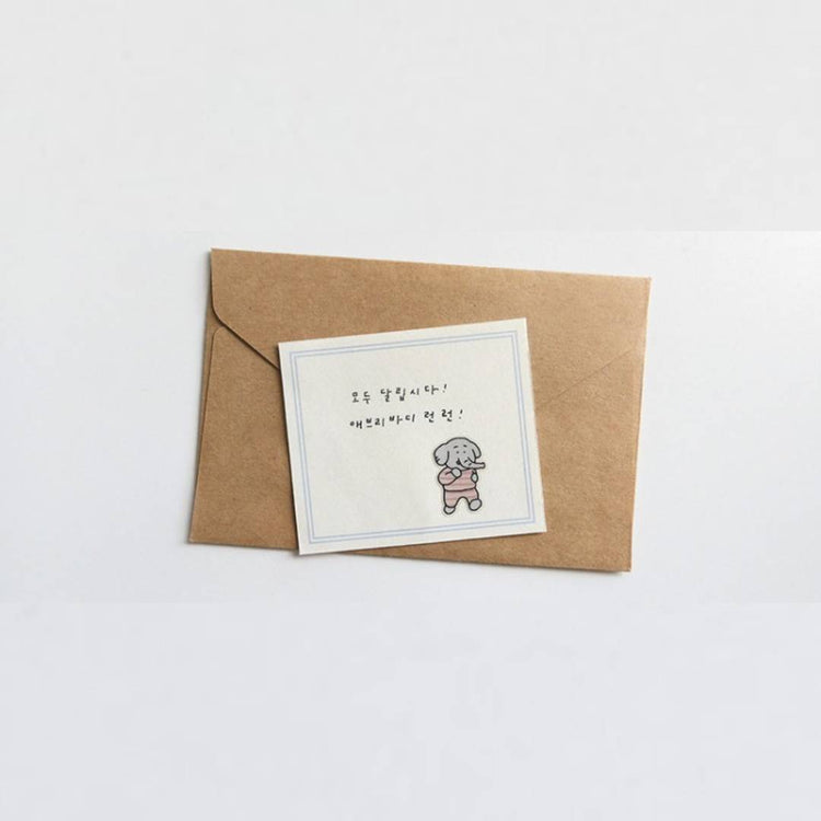 Suatelier Daily Deco Sticker — everybody run! — flat lay