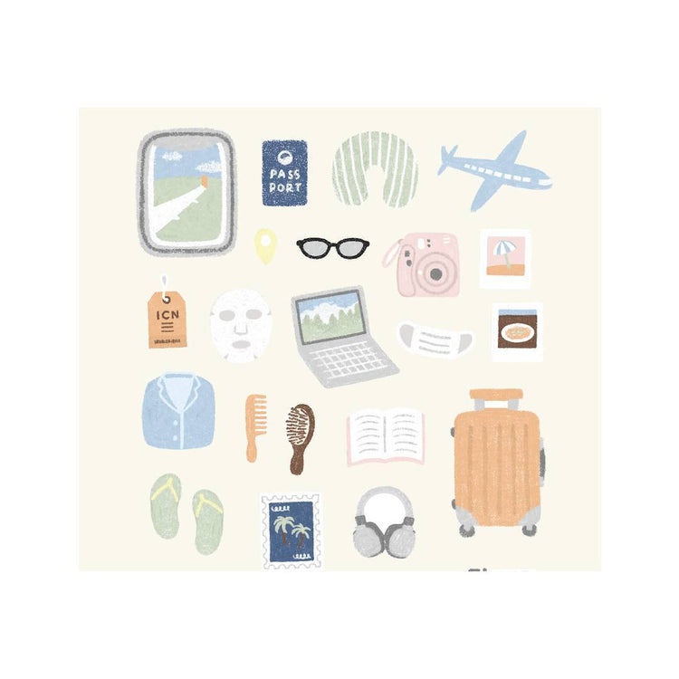 Suatelier Daily Deco Sticker — happy journey — sticker detail
