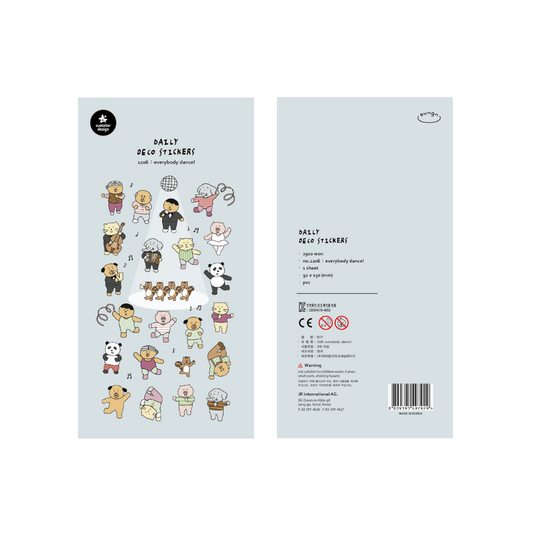 Suatelier Daily Deco Sticker — Everybody Dance! — sticker detail