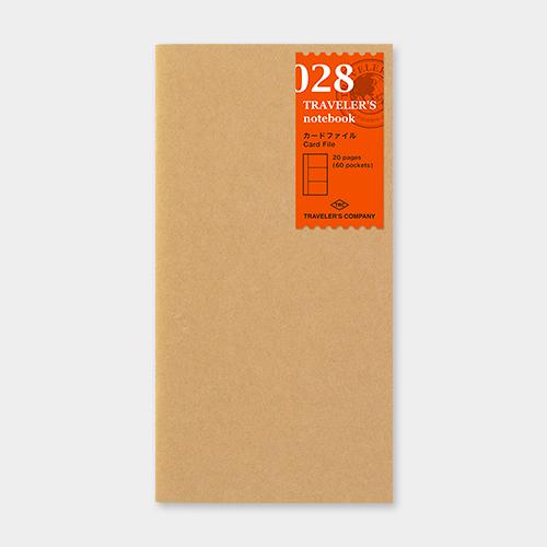 Traveler's Notebook Refill 028 (Regular Size) — Card File — front view
