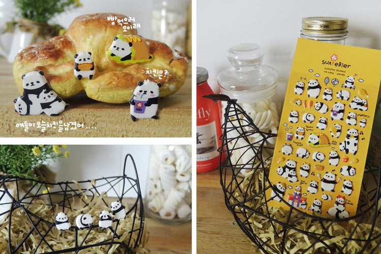 Suatelier Sticker — Panda — with packaging
