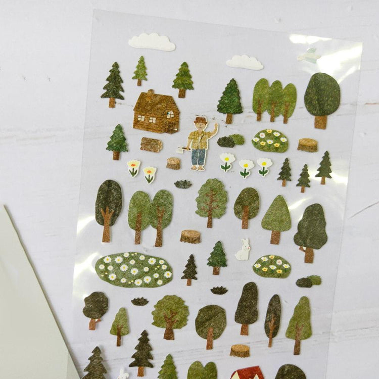 Suatelier Sticker — Forest — applied in a journal
