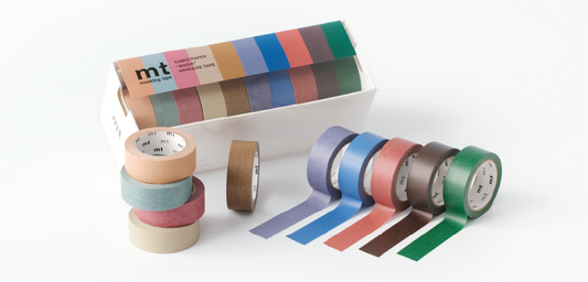 mt 10P Washi Tape — Muted Color — roll front