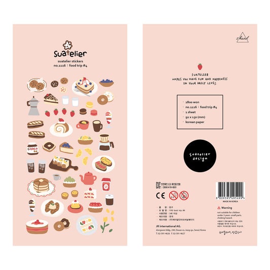 Suatelier Sticker — Food Trip #4 — sheet front