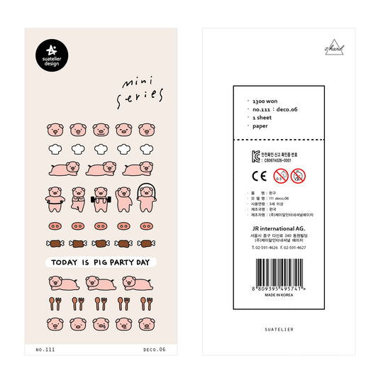 Suatelier Sticker — Deco.06 — sheet front