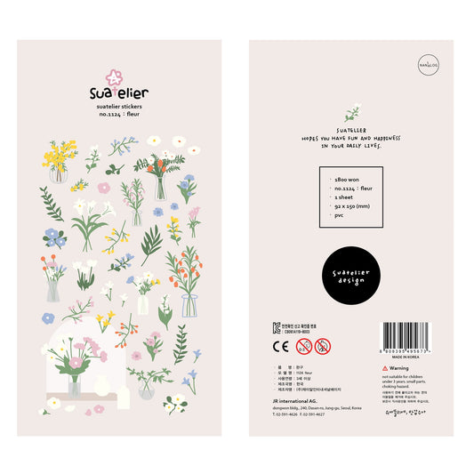 Suatelier Sticker — Fleur — sheet front