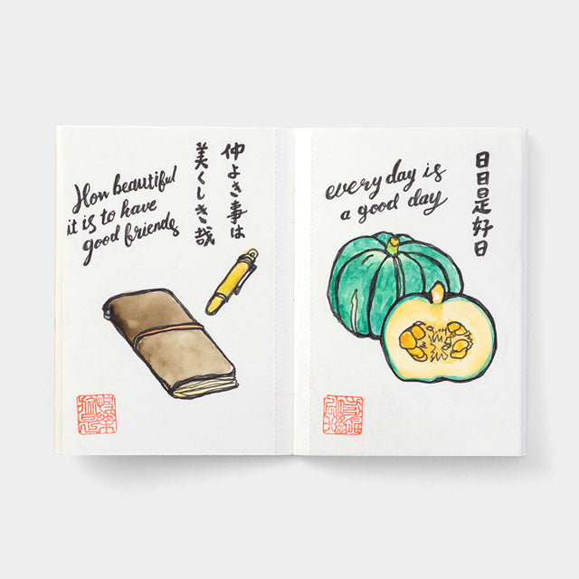 Traveler's Notebook Refill 015 (Passport Size) — Watercolor Paper — detail