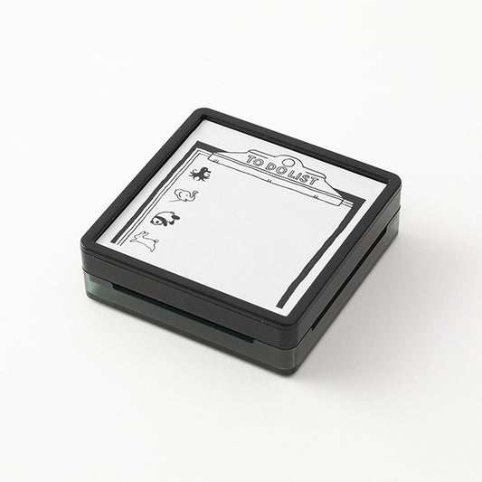 Midori Pre-inked Paintable Stamp — To-Do List — stamped impression
