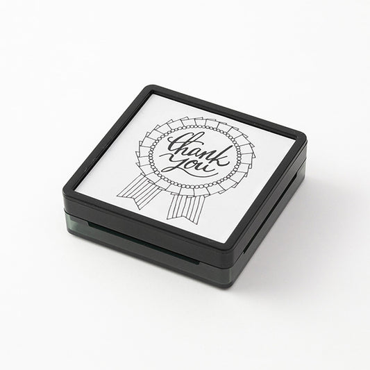 Midori Pre-inked Paintable Stamp — Rosette — stamped impression