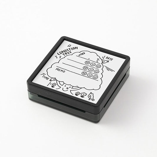 Midori Pre-inked Paintable Stamp — Health Management — stamped impression