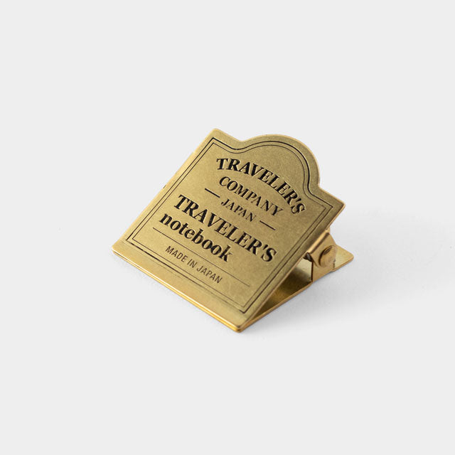 Traveler's Notebook Refill 030 (Regular Size) — Brass Clip TRC Logo — size reference