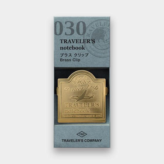 Traveler's Notebook Refill 030 (Regular Size) — Brass Clip Airplane — front view