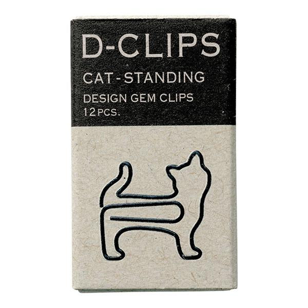 Midori D-Clips Mini Box — Standing Cat — front view