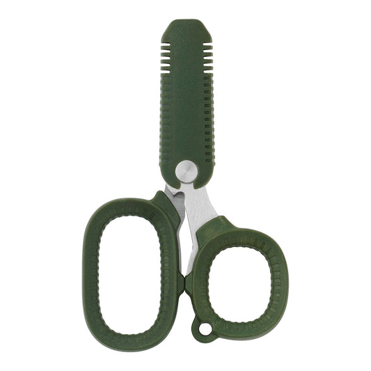 Midori Portable Multi-Scissors — Khaki — detail view
