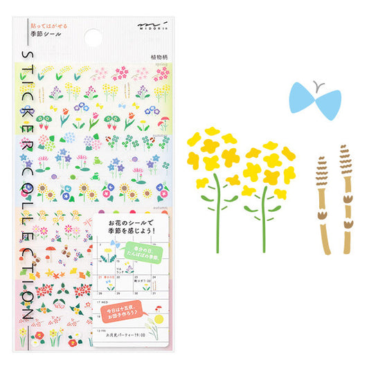Midori Season Sticker — Plant — sheet front