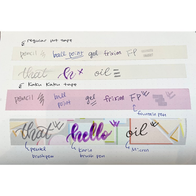 mt Kaku Kaku Write And Draw Washi Tape — Mocha — pattern detail