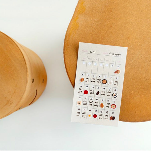 Suatelier Sticky Memo Monthly Plan — angle view