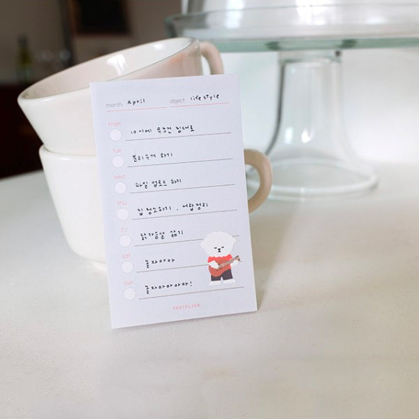 Suatelier Sticky Memo Weekly Plan — angle view