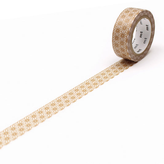 mt Deco Washi Tape — Asanoha Sinchu — roll front