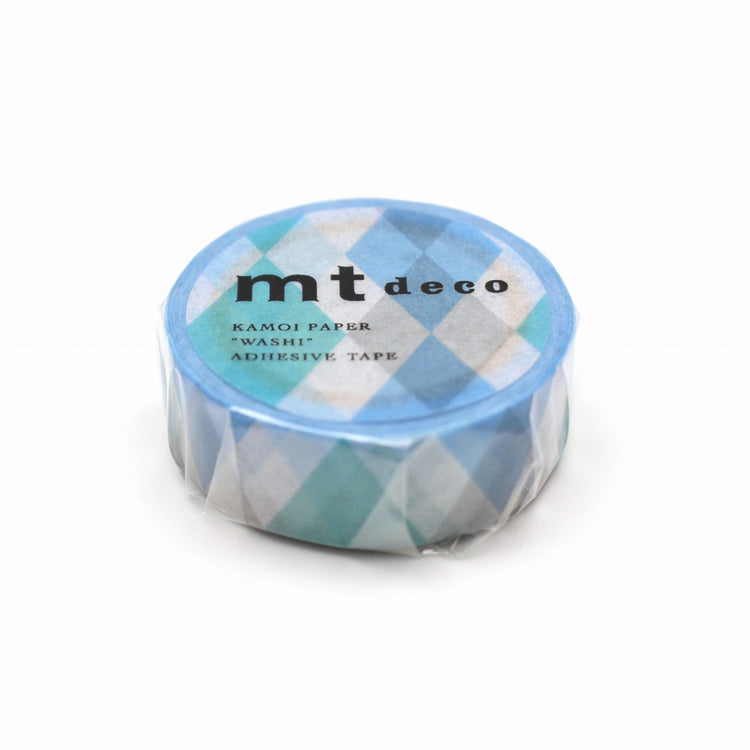 mt Deco Washi Tape — Triangle And Diamond Blue — pattern detail