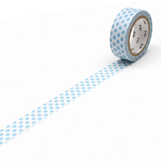 mt Deco Washi Tape — Dot Ice — roll front
