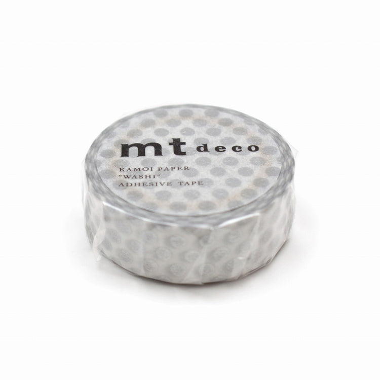 mt Deco Washi Tape — Dot Silver — pattern detail